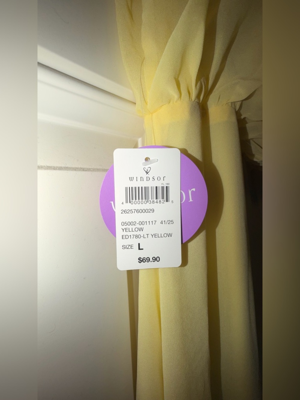 NWT Elegant Strapless Tiered Maxi Dress - Yellow (Size L) - Picture 3 of 8